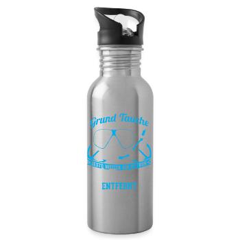 Lustiges Taucher Tauchen Shirt Je Naher Ich - Trinkflasche mit integriertem Trinkhalm - Lightsilver - Rechts