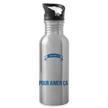 VTT assez doué fou homme - Gourde avec paille intégrée - argent clair - Droite