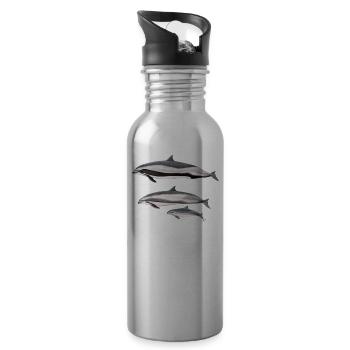 Frasers Delphin - Frasers Dolphin - Dauphin - Trinkflasche mit integriertem Trinkhalm - Lightsilver - Rechts