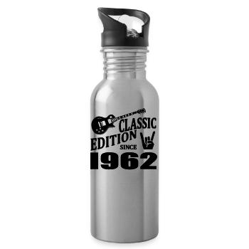 Edition classique depuis 1962 - Gourde avec paille intégrée - argent clair - Droite