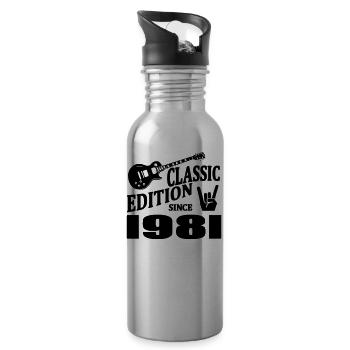 Klassische Ausgabe seit 1981 - Trinkflasche mit integriertem Trinkhalm - Lightsilver - Rechts