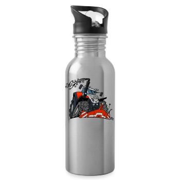 0559 steyr - Water bottle with straw - silver - Right