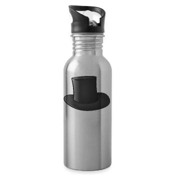 Wizard Wizard Sorcerer Magic Magic Witch Magic - Water bottle with straw - silver - Right