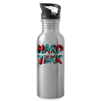HardTekk 3D lettering 004 - Water bottle with straw - silver - Right