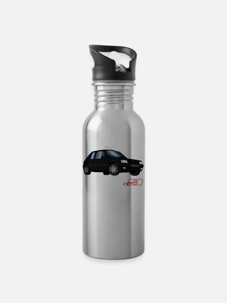 205 1,9 1991 1992 1993 Noir Vernis - Gourde avec paille intégrée - argent clair