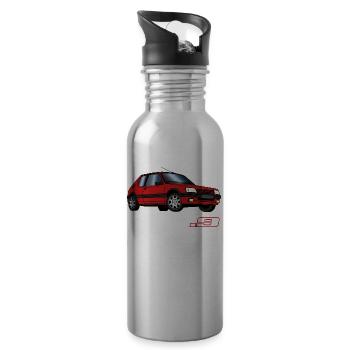 205 1,9 1991 1992 1993 Rouge Vallelunga - Gourde avec paille intégrée - argent clair - Droite