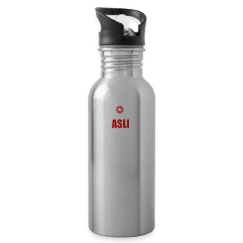 Geschenk it s a thing birthday understand ASLI - Trinkflasche mit integriertem Trinkhalm - Lightsilver - Rechts