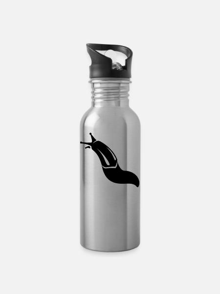 slug - Water bottle with straw - silver