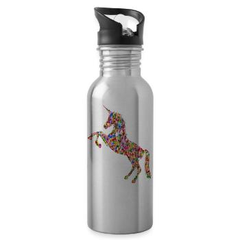 unicorn - Trinkflasche mit integriertem Trinkhalm - Lightsilver - Rechts