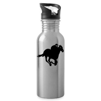 Jockey - Horse Racing - Water bottle with straw - silver - Right