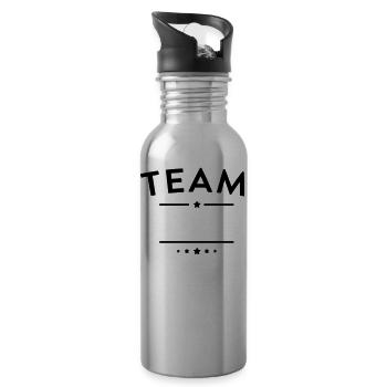 Team - Gourde avec paille intégrée - argent clair - Droite