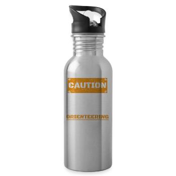ATTENTION ATTENTION PARLER HOBBY Orienteering - Gourde avec paille intégrée - argent clair - Droite