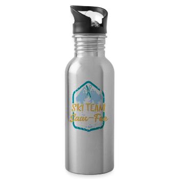 Skiteam Saas-Fee Ski Team Cadeau - Gourde avec paille intégrée - argent clair - Droite