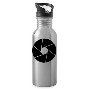 Focus pour Fotographen GESCHENK IDEE - Gourde avec paille intégrée - argent clair - Droite