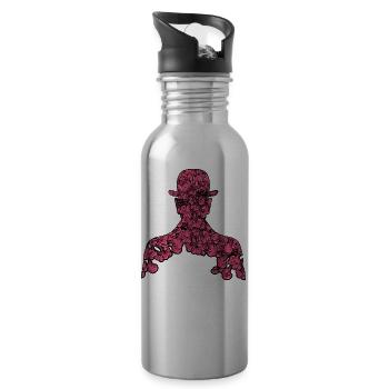 Fourth Son of Man - Water bottle with straw - silver - Right