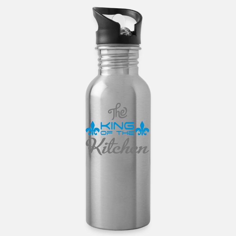 Koch - Trinkflasche mit integriertem Trinkhalm - Lightsilver