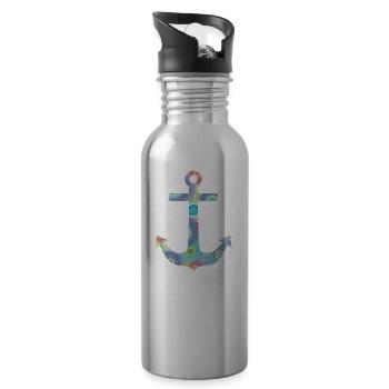 anchor - Water bottle with straw - silver - Right