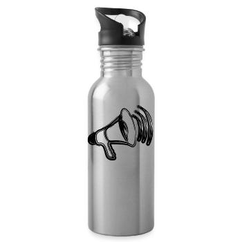 megaphone - Water bottle with straw - silver - Right