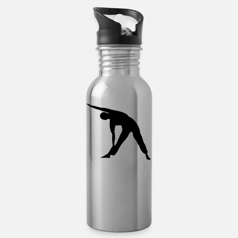 Sport - Trinkflasche mit integriertem Trinkhalm - Lightsilver