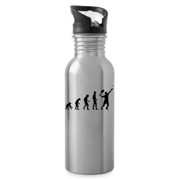 Tennis Evolution - Trinkflasche mit integriertem Trinkhalm - Lightsilver - Rechts