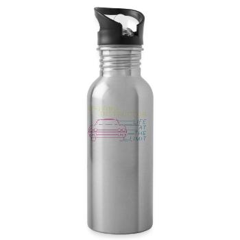 Driving instructor - driving instructor - driving school - gift - Water bottle with straw - silver - Right
