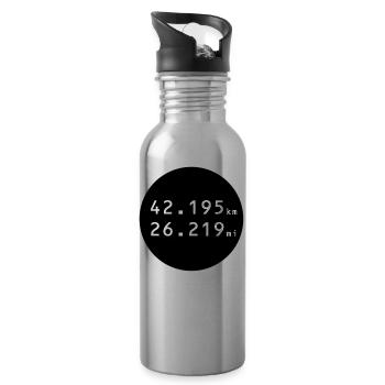 RUN - Water bottle with straw - silver - Right