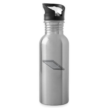 Contacts gift for People With Glasses - Water bottle with straw - silver - Right