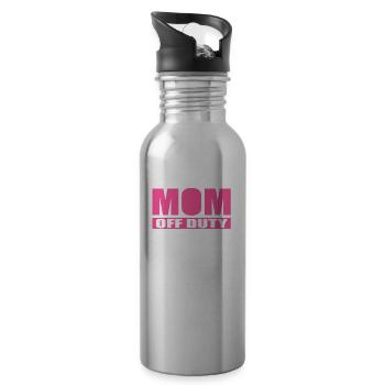 Mom has break ask your dad - Water bottle with straw - silver - Right
