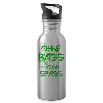 OHNE BASS KEIN SPASS 2 - Trinkflasche mit integriertem Trinkhalm - Lightsilver - Rechts