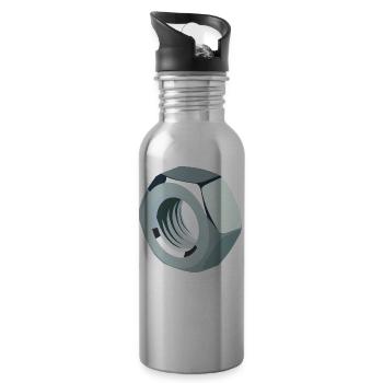 Mutter - Trinkflasche mit integriertem Trinkhalm - Lightsilver - Rechts