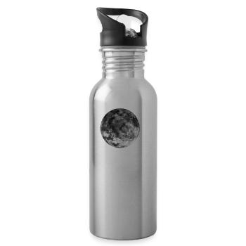 Lune Espace Espace Espace cadeau - Gourde avec paille intégrée - argent clair - Droite