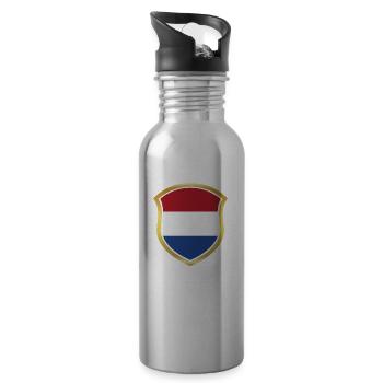 Champion de la Coupe du Monde 2018 équipe wm holland .png - Gourde avec paille intégrée - argent clair - Droite