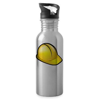 Schutz Helm - Trinkflasche mit integriertem Trinkhalm - Lightsilver - Rechts
