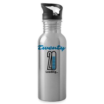 Twenty Loading... - Trinkflasche mit integriertem Trinkhalm - Lightsilver - Rechts