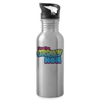 Groovy Mom - Mama T-Shirt - Water bottle with straw - silver - Right