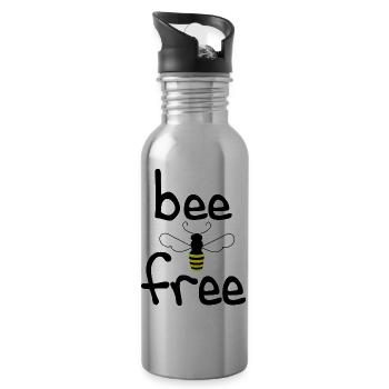 Bee free - Trinkflasche mit integriertem Trinkhalm - Lightsilver - Rechts