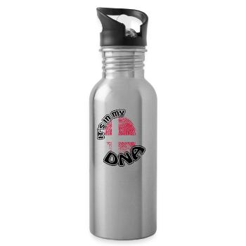 Cadeau Il est dans mon adn dns racines Danemark - Gourde avec paille intégrée - argent clair - Droite