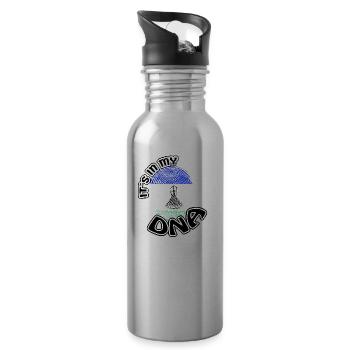 Geschenk Its in my dna dns roots Lesotho - Trinkflasche mit integriertem Trinkhalm - Lightsilver - Rechts