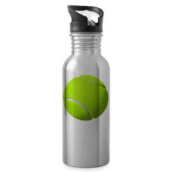 Tennis - Gourde avec paille intégrée - argent clair - Droite