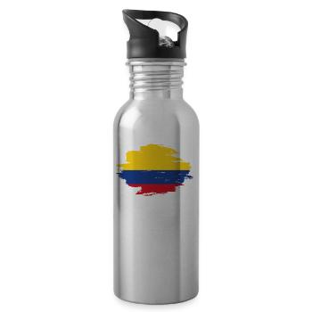 drapeau indigène, l'origine aiment la Colombie png - Gourde avec paille intégrée - argent clair - Droite