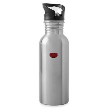 Mein Sport: Wein testen! Geborener Weintester! - Trinkflasche mit integriertem Trinkhalm - Lightsilver - Rechts