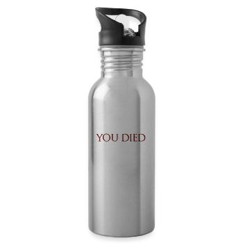 You Died - - Water bottle with straw - silver - Right