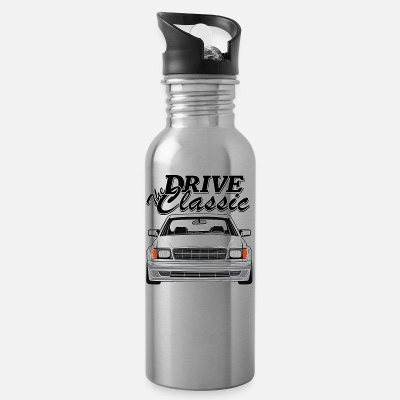 W126 drive the classic - Trinkflasche mit integriertem Trinkhalm - Lightsilver