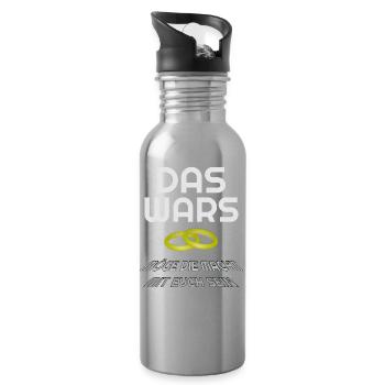 das wars - Trinkflasche mit integriertem Trinkhalm - Lightsilver - Rechts