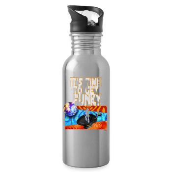 It's time to get funky - Water bottle with straw - silver - Right