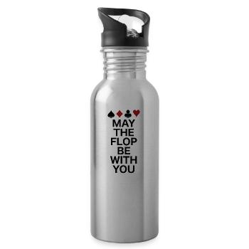 poker - Water bottle with straw - silver - Right