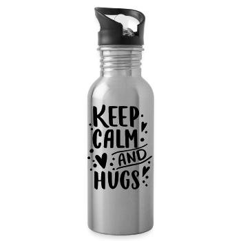 hug me - Water bottle with straw - silver - Right