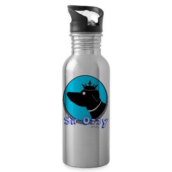 Sir Ozzy clothing - Water bottle with straw - silver - Right