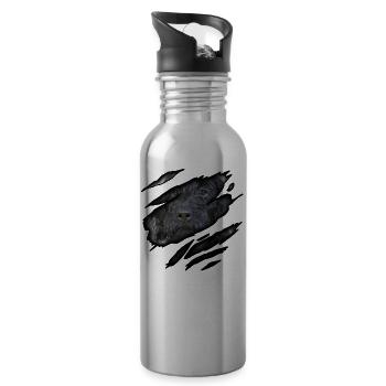Labradoodle in mir - Trinkflasche mit integriertem Trinkhalm - Lightsilver - Rechts