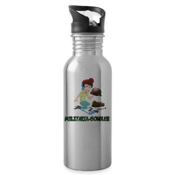 Sondeln - der Militaria-Sondler WW2 Schatzsuche - Trinkflasche mit integriertem Trinkhalm - Lightsilver - Rechts